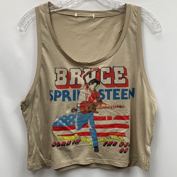 unbranded Tops - Bruce Springsteen Women's Tank Top Crop Concert Size Small Medium NWOT